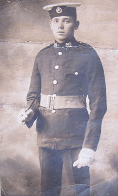 Here we see Edwin James Shaw pictured in his Royal Marines Light Infantry uniform.