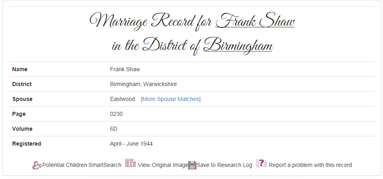 His parents were Frank Shaw and Josephine Eastwood. They were married in 1944 in Birmingham.