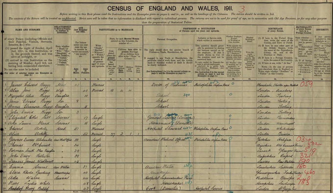 John Rolleston in the 1911 Census at TheGenealogist.co.uk