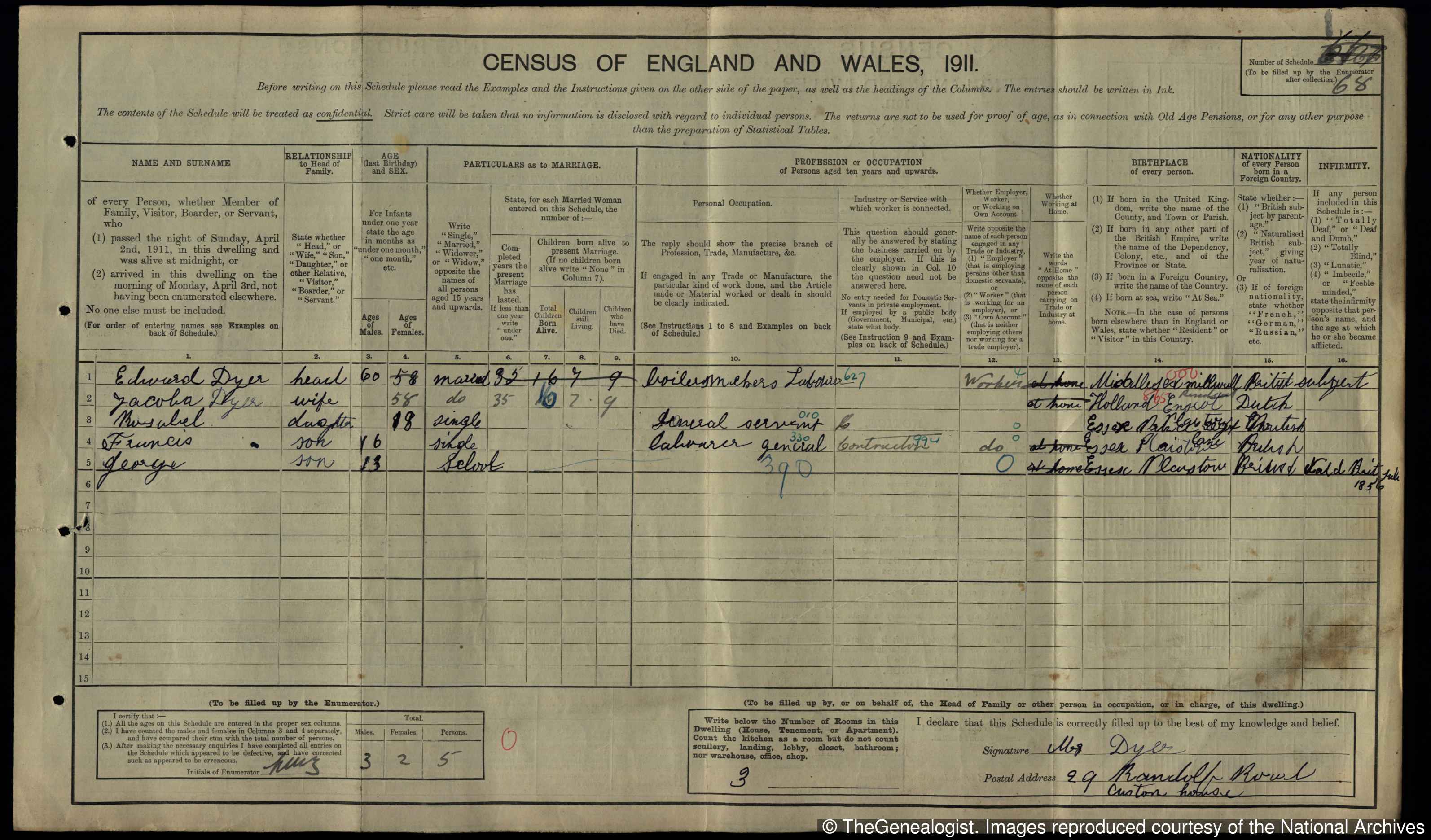 1911 Census at TheGenealogist.co.uk