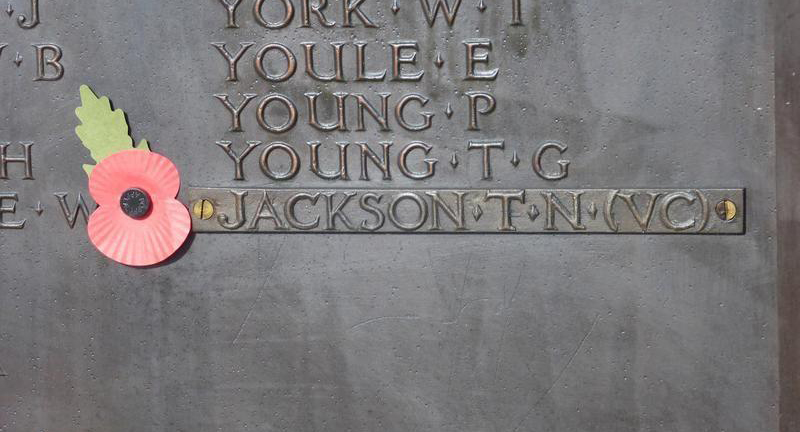 The recent addition of T. N. Jackson V.C. to the Sheffield Victoria Station Road Memorial