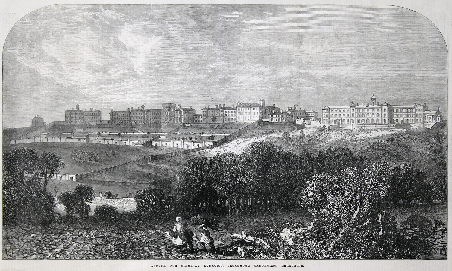 Asylum for Criminal Lunatics, Broadmoor, Sandhurst, Berkshire from The Illustrated London News August 24, 1867