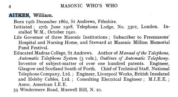 The Masonic Who's Who 1926
