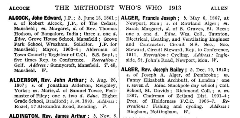 The Methodist Who's Who 1913
