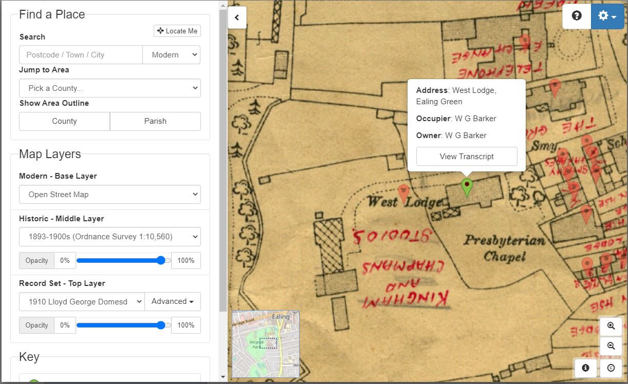 Tithe Map on Map Explorer™