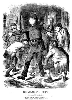 Cartoon by John Tenniel criticising the police's alleged incompetence