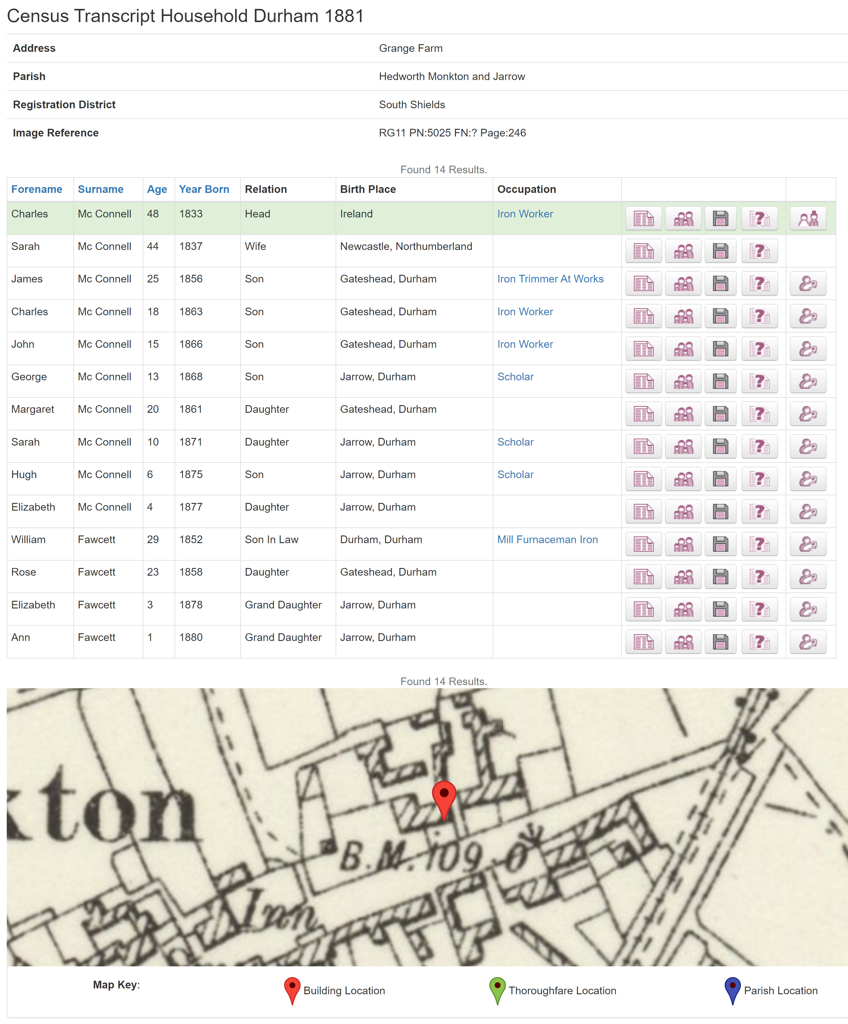 Catherine's  grandparents William and Rose Fawcett living with Rose's family on 1881  census.  William died in 1889, age 37,  and Rose married John McMullen in 1890.