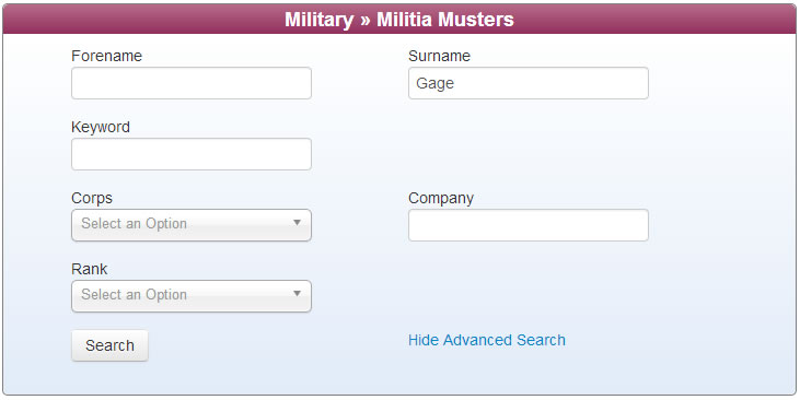 Search for your ancestors in the Militia records