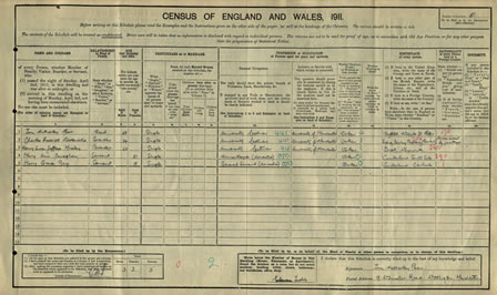 Henry G J Moseley in the 1911 Census