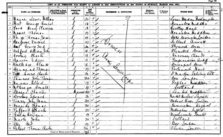 Thomas Patient in the Devon 1901 Census
