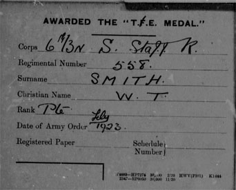 The new Territorial Force Efficiency Medal           records also include images of the original medal cards.