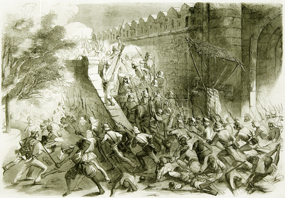 The Storming of Delhi - The Cashmere Gate (Illustrated London News)