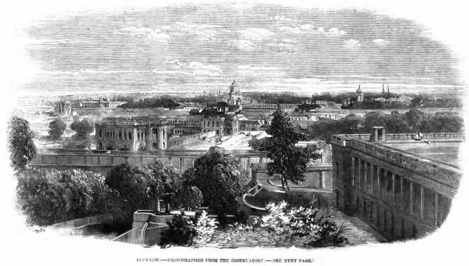 Lucknow, photographs from the Obsevatory (Illustrated London News)