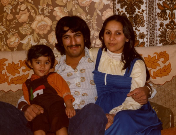 Anita with her parents, Left-Right: Anita Rani, Balvinder Nazran, Lakhvir Taggar. (Image Credit: BBC/Wall to Wall/Lakhvir Taggar)