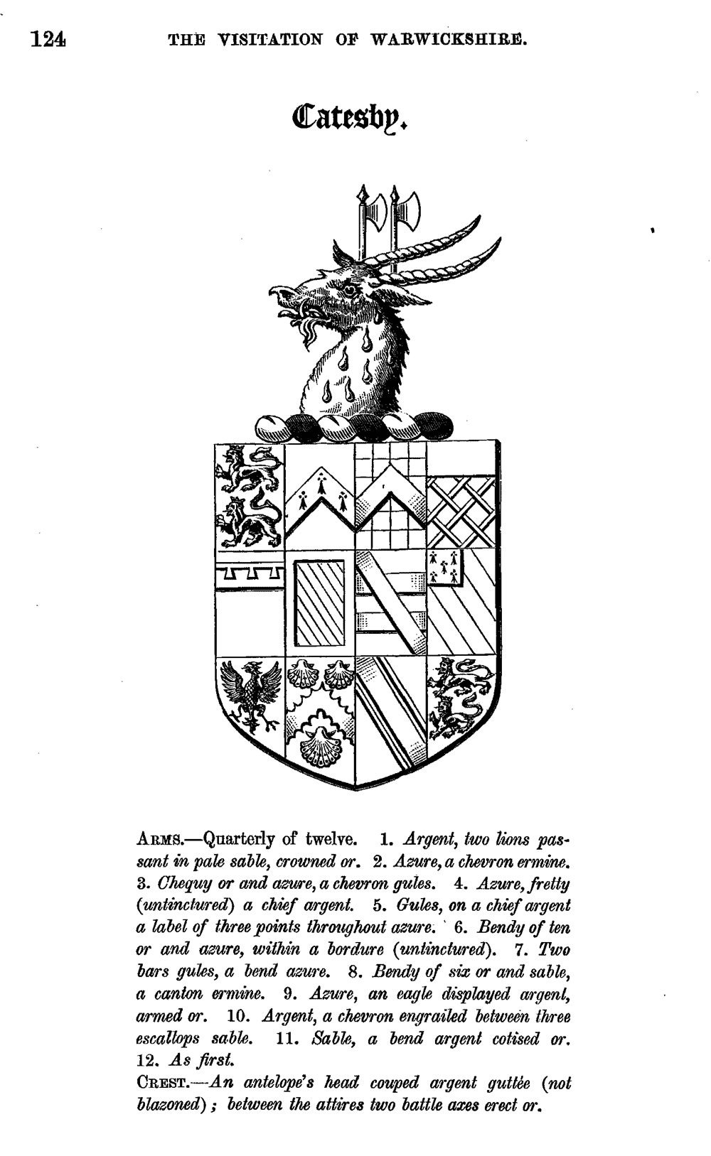 The Arms of the Catesby family in Warwickshire