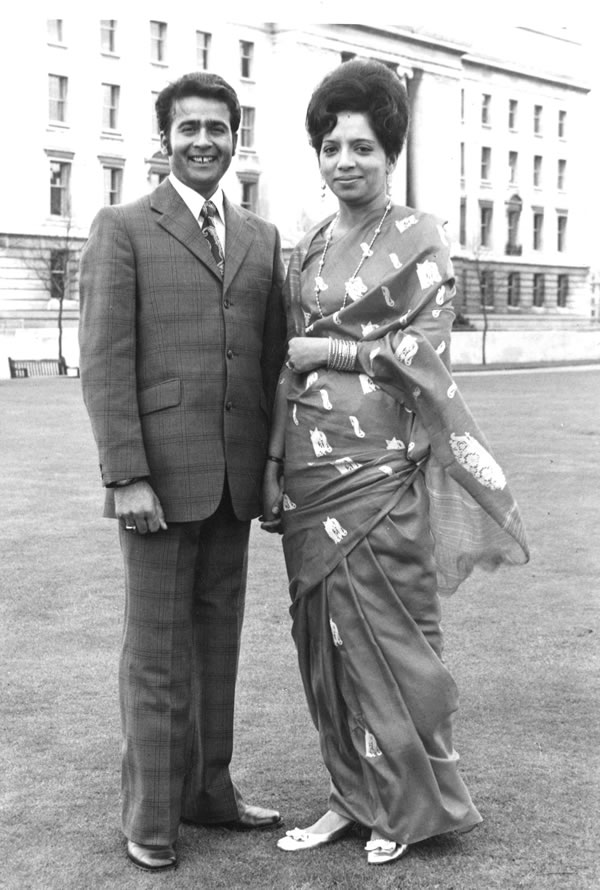 Adil Ray's parents Raja Abdul Rehman and Nargis Din - circa 1970