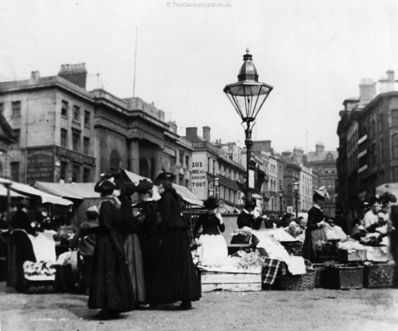 Birmingham Bull Ring Market from the Image archive on TheGenealogist