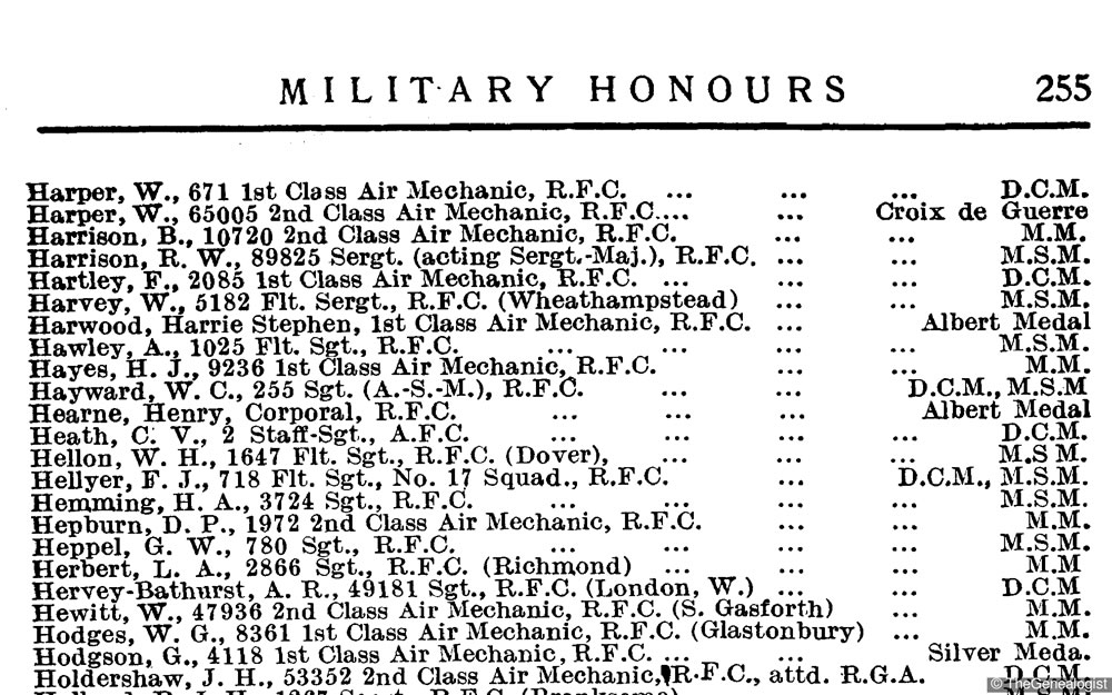 The Flying Book 1918, a Who's Who of Aviation in Occupational records on TheGenealogist