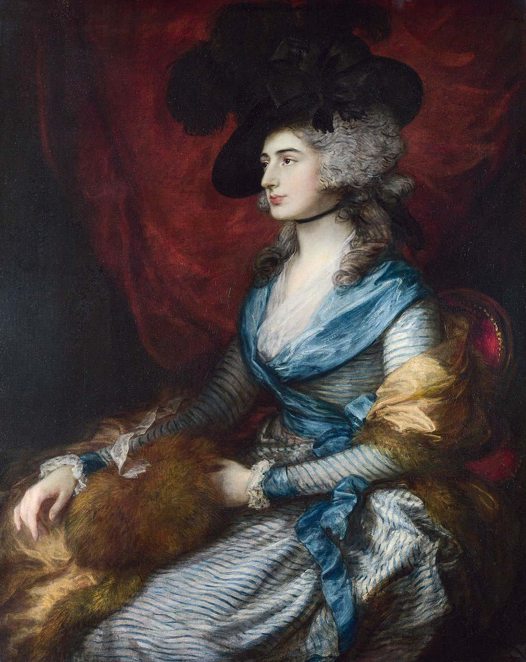 1785 portrait of Mrs Siddons by Thomas Gainsborough