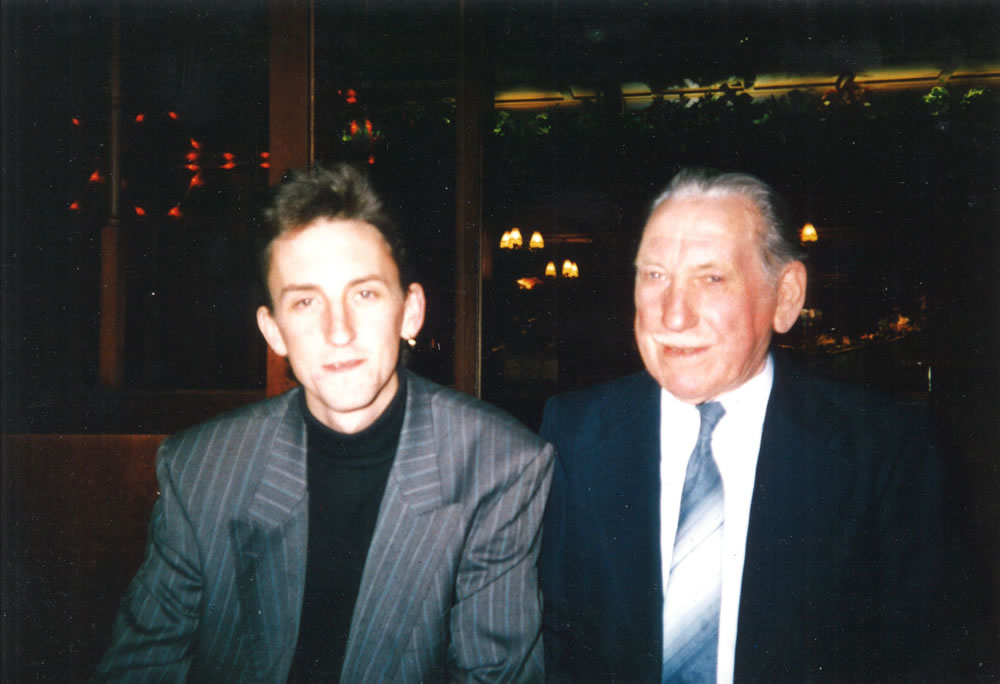 Lee Mack with his grandfather Joseph Francis Kingsley