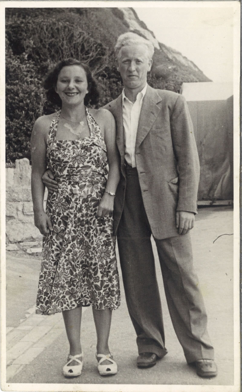 Morris (grandfather) and Lottie (maternal grandmother) on Honeymoon in Cliftonville