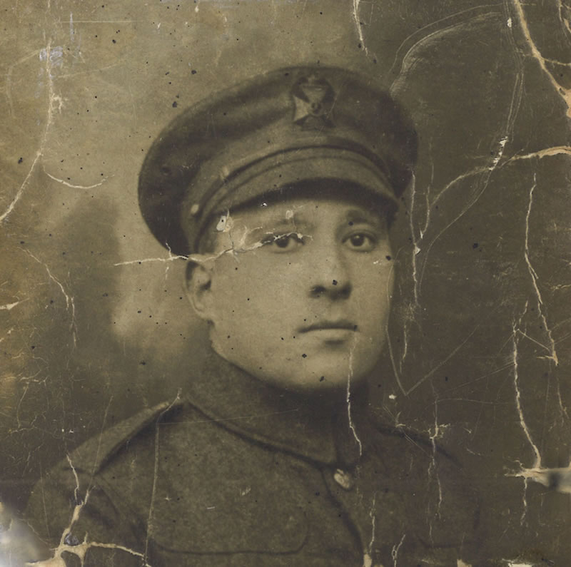 Robert's great grandfather Israel, WW1 Army Photo