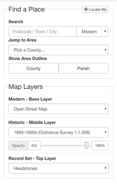 The search interface on the Map Explorer™