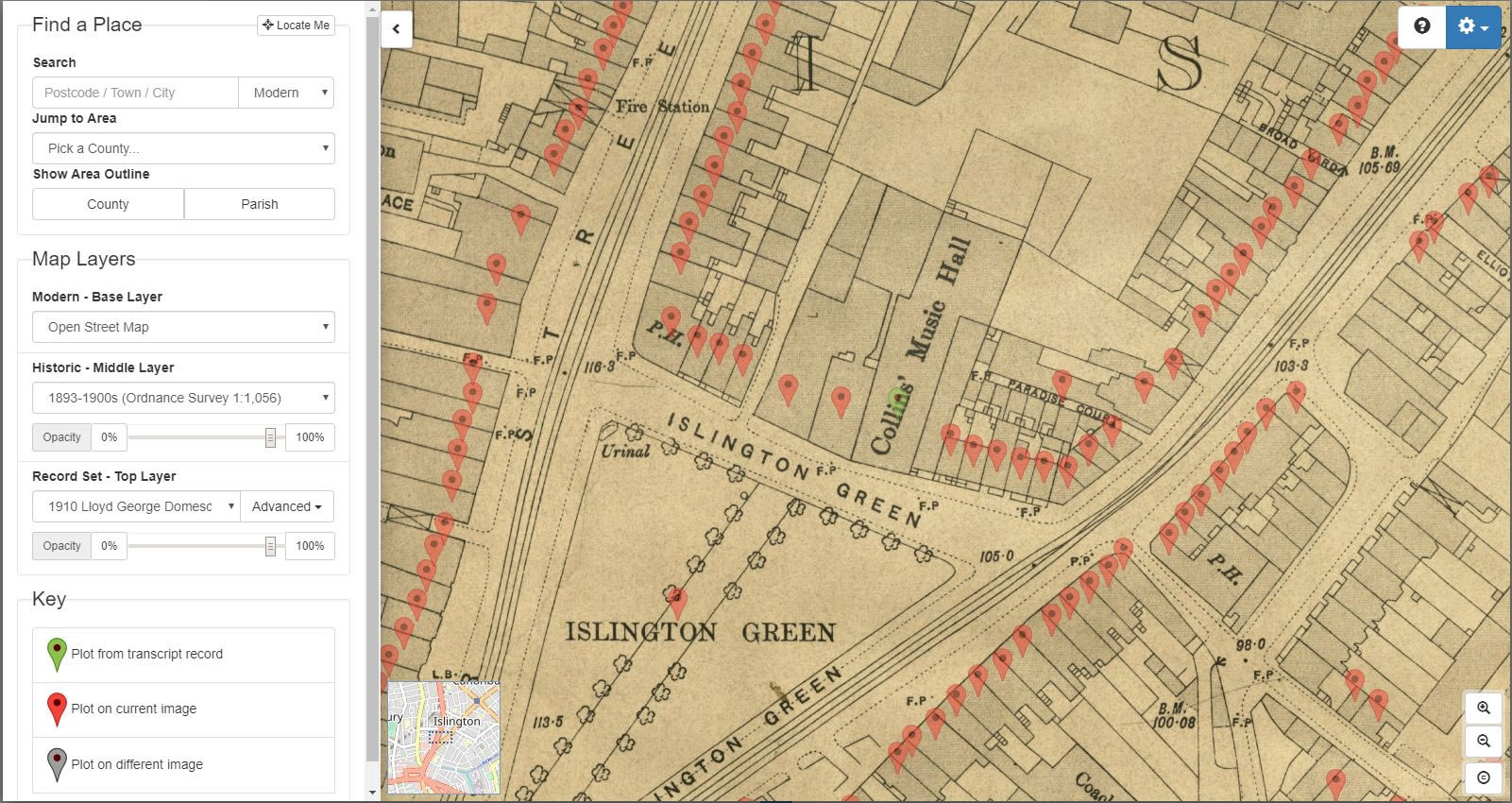 IR58 map of Islington Green on TheGenealogist's Map Explorer