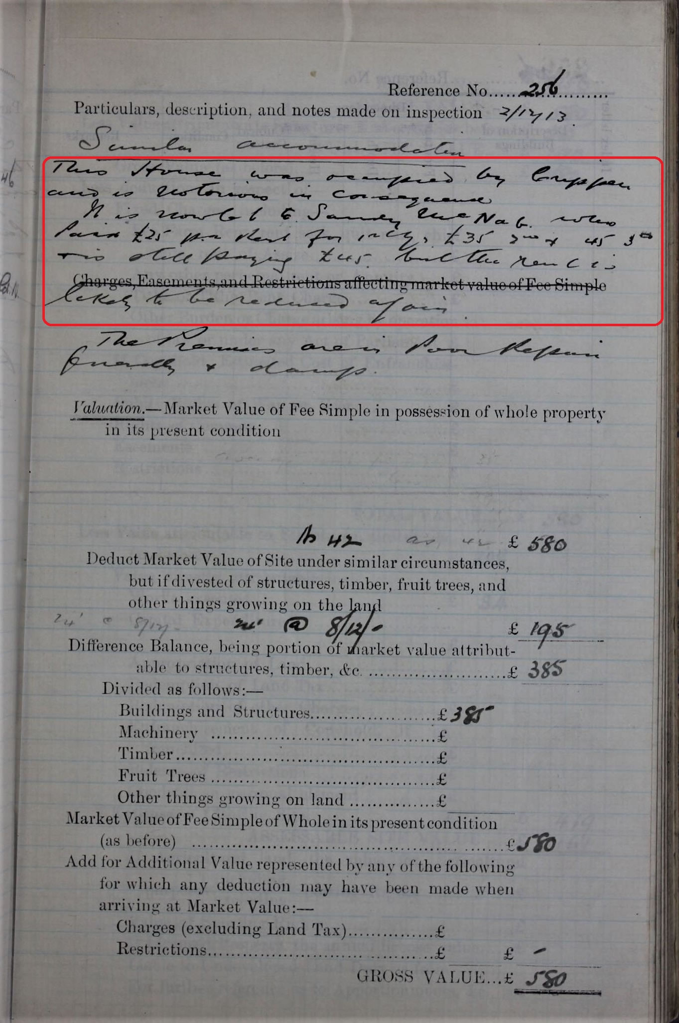 The IR 58 field book notes: "This house was occupied by Crippen and is notorious in consequence."