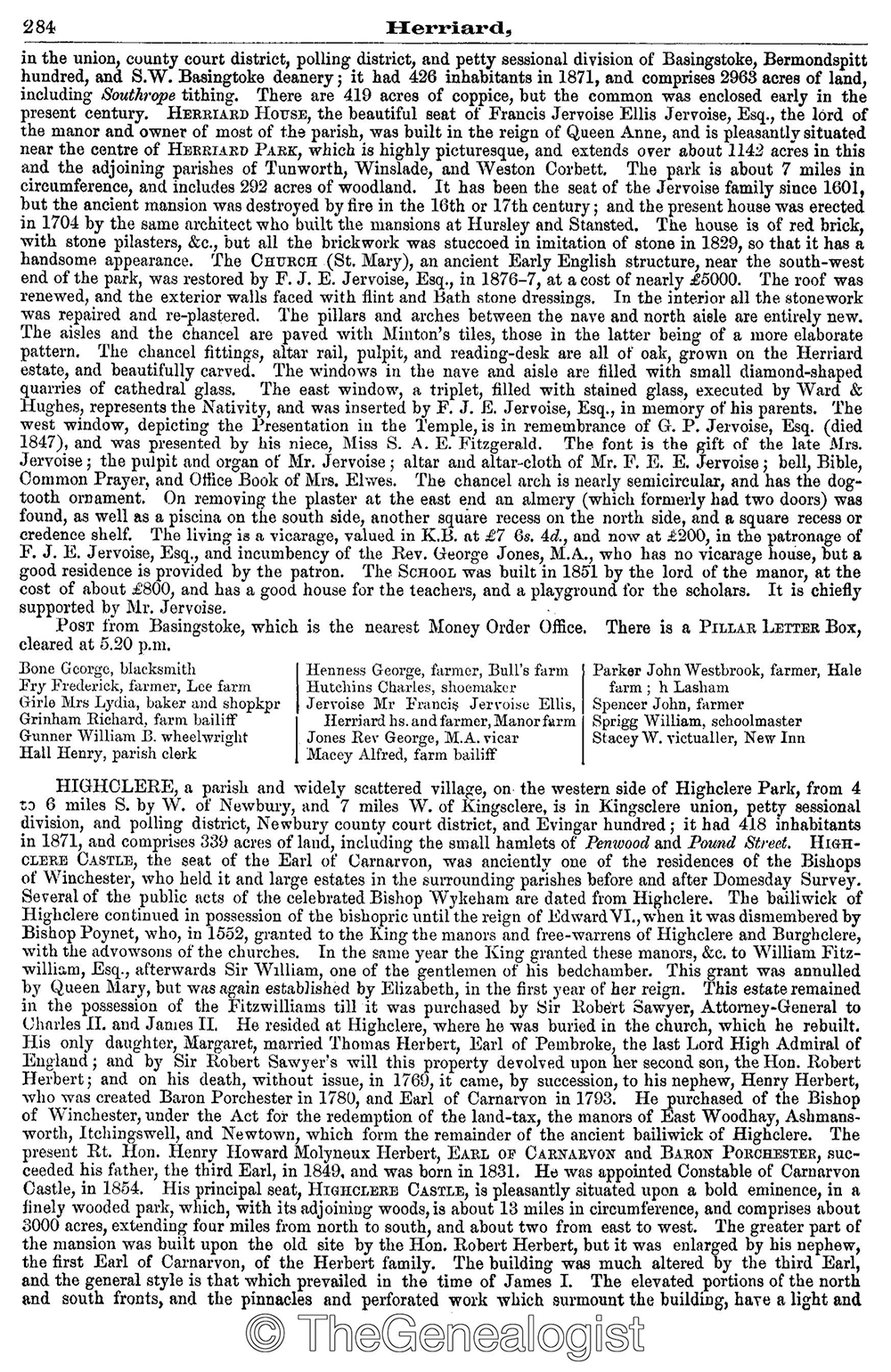 1878 White's Hampshire Directory