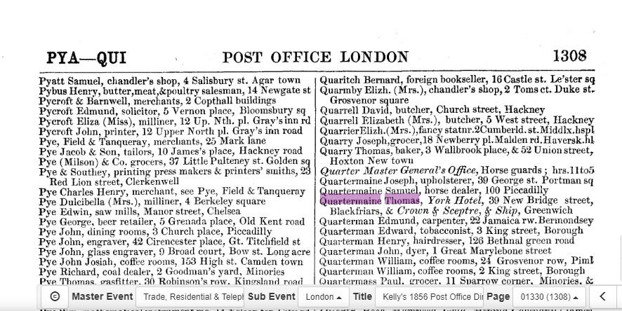 Kelly's 1856 Post Office Directory on TheGenealogist