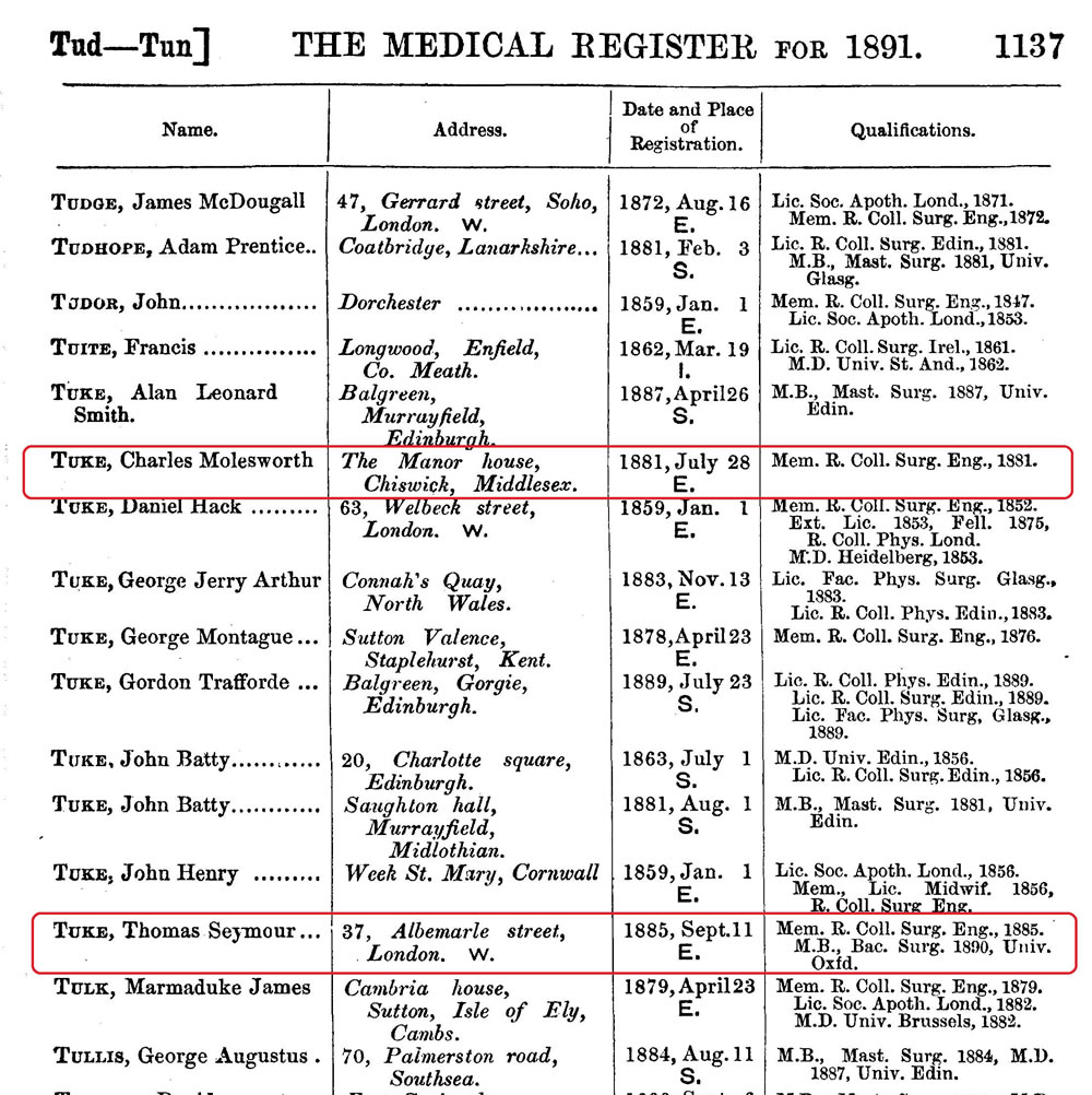 The Medical Register 1891