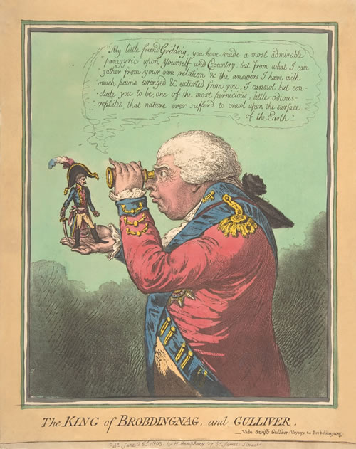 The King of Brobdingnag and Gulliver by James Gillray