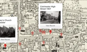 View your ancestor's home town as they would have seen it, using the Image Archive on Map Explorer™