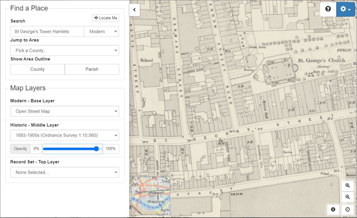 Map Explorer™  will help to identify where St George Street had once been