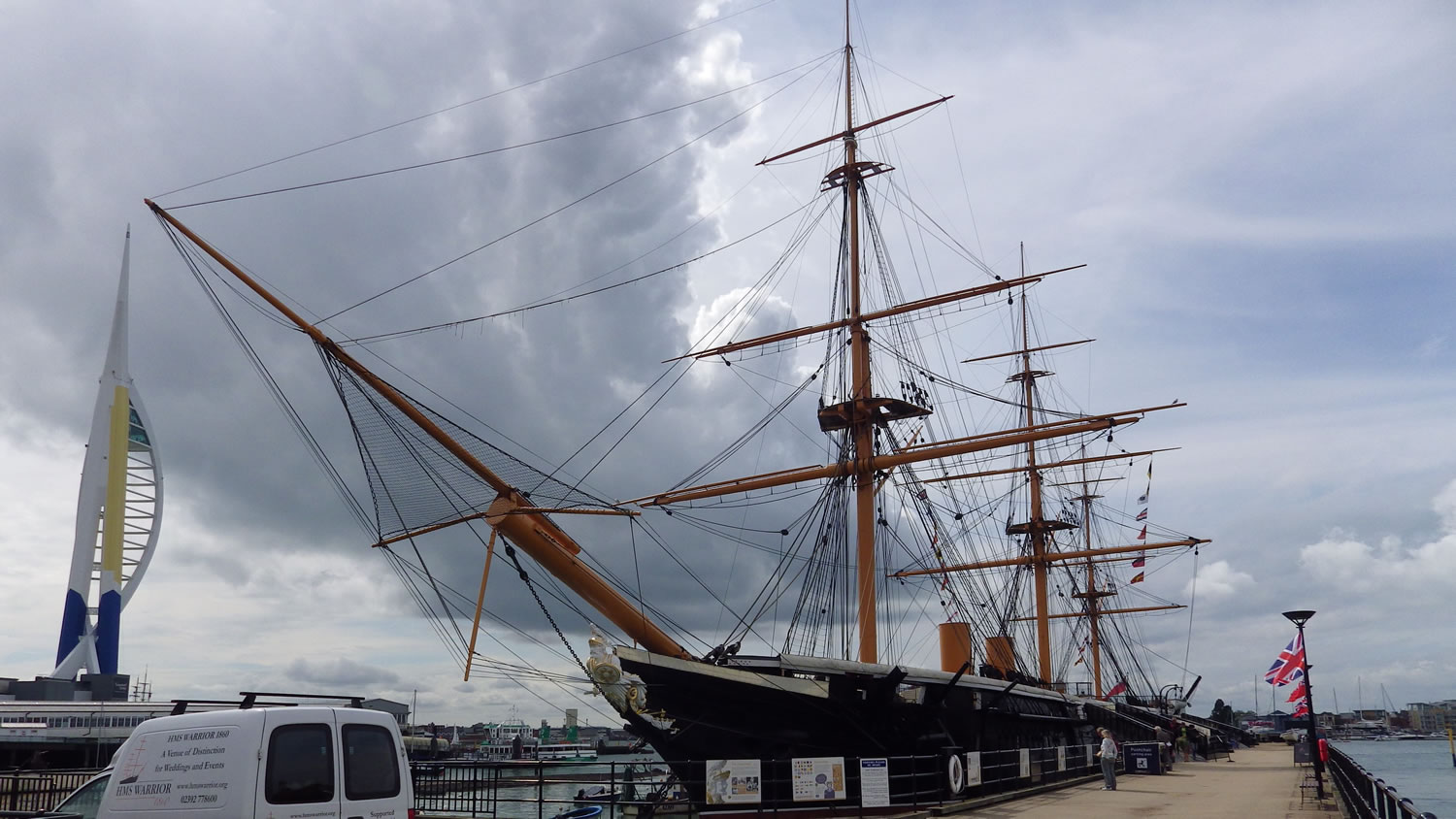 HMS Warrior one of the exhibits open to the public at Portsmouth Historic Dockyard and a contemporary of Robert Wilkinson's ship