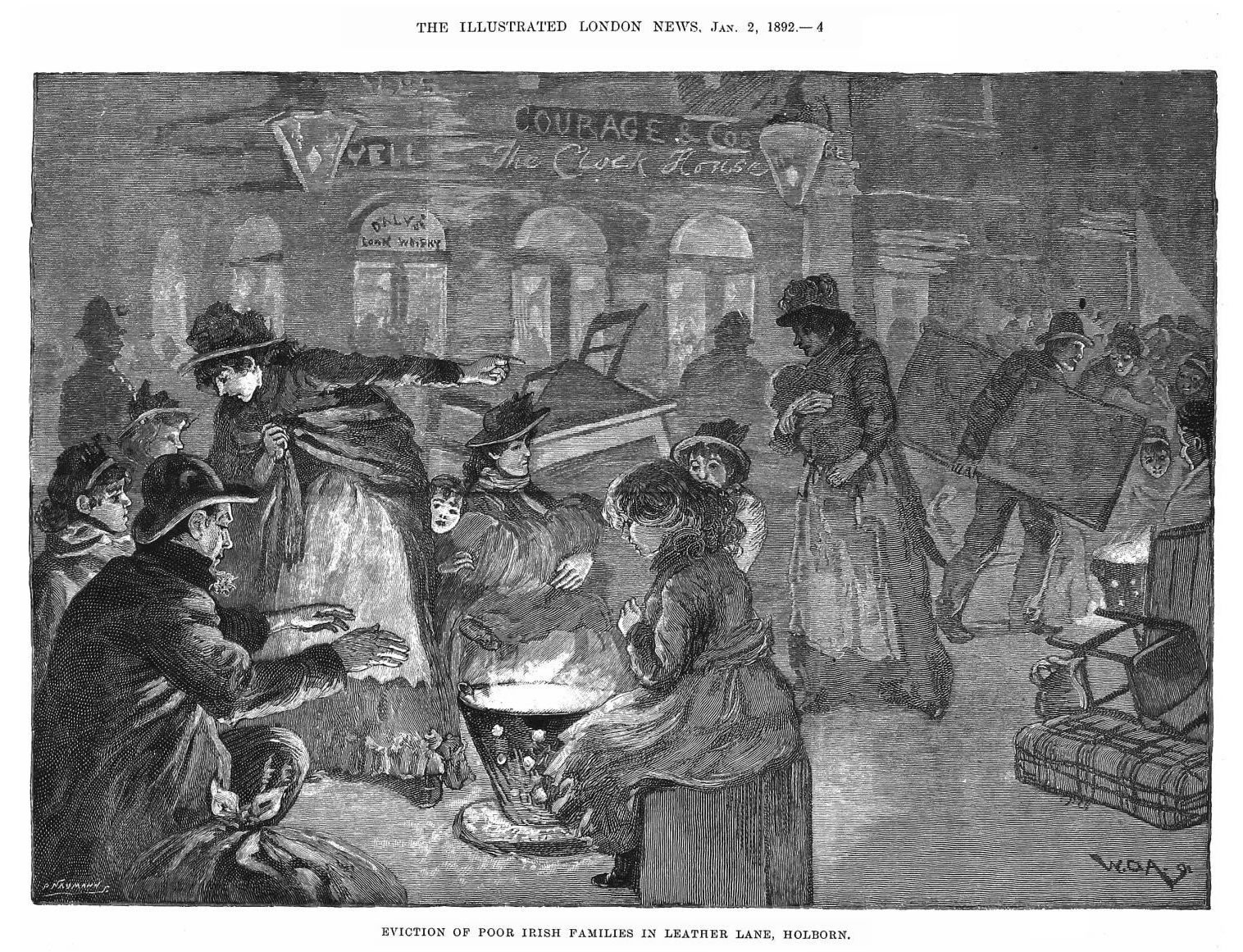 Eviction of the Irish families in The Illustrated London News on TheGenealogist 2 January 1892