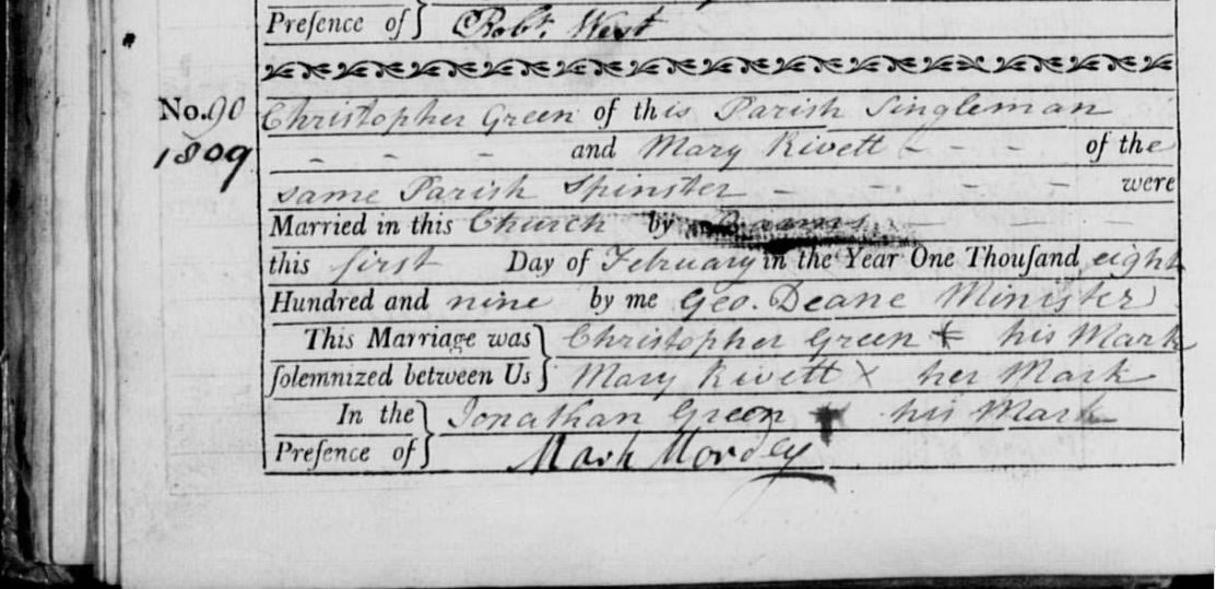 Image of the Parish register on TheGenealogist courtesy of the Norfolk Record Office