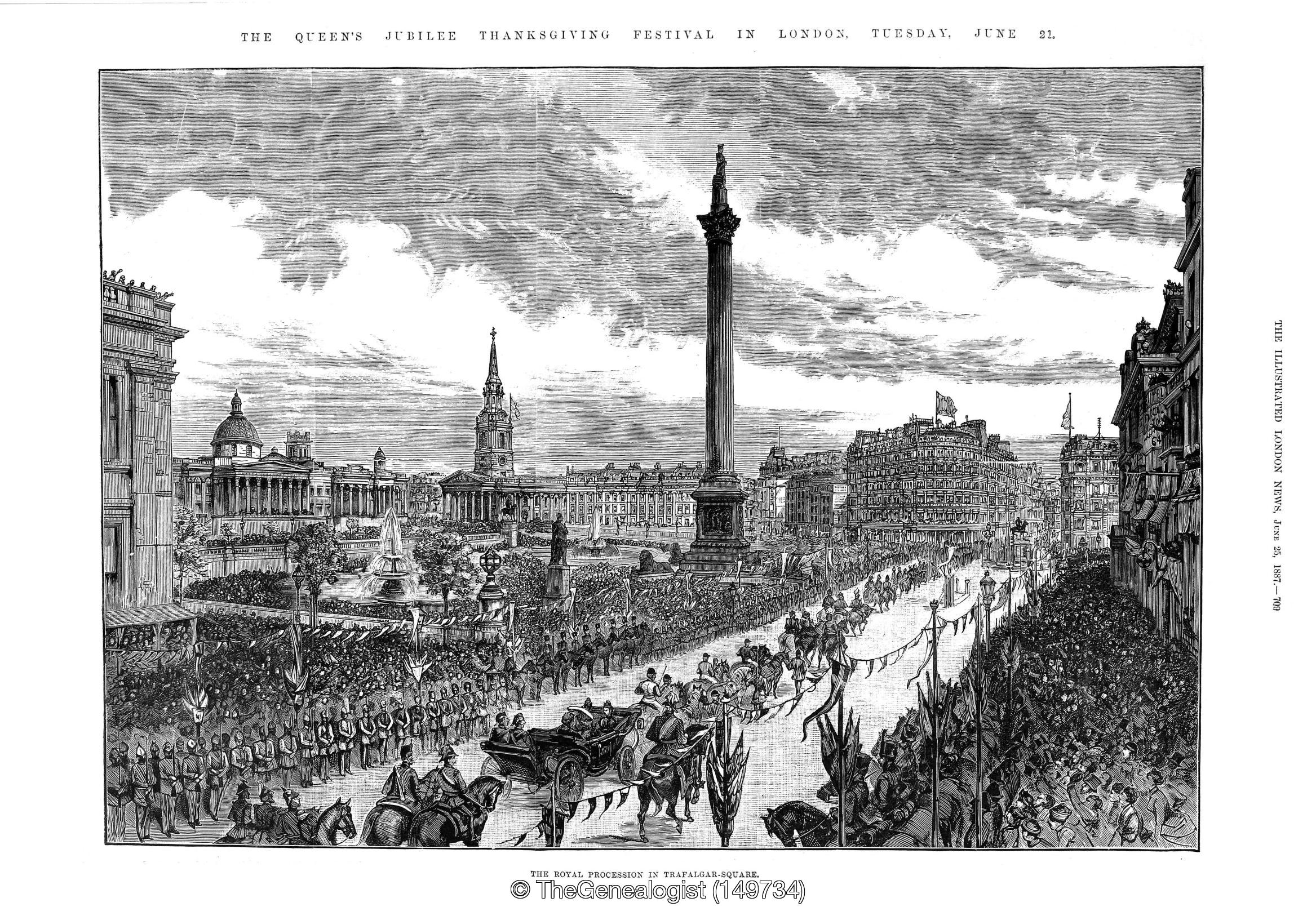 Queen Victoria's Jubilee Thanksgiving Festival as reported by The Illustrated London News June 1887 from
		TheGenealogist's Newspapers & Magazine Collection