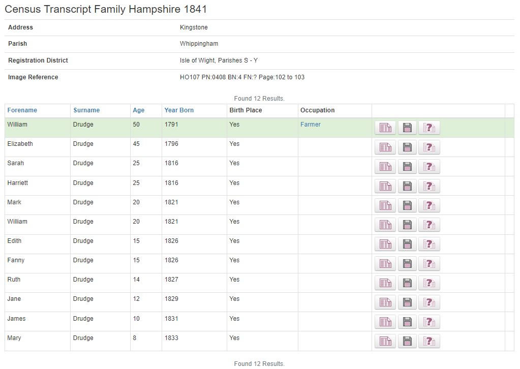 1841 Census Transcript on TheGenealogist had provided the area where the subject lived