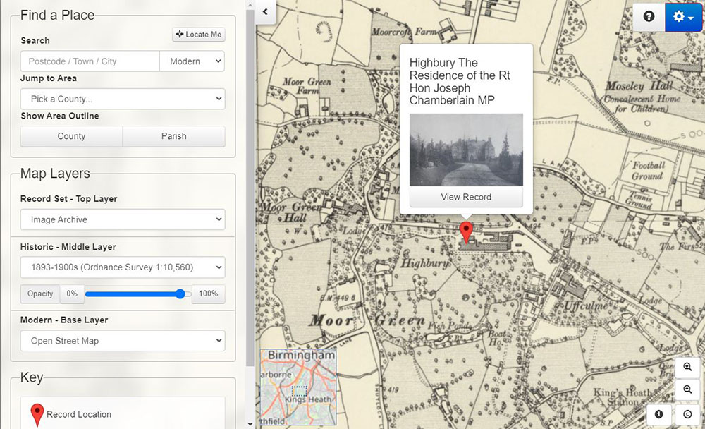 Image Archive selected as the Record Set – Top Layer on Map Explorer™