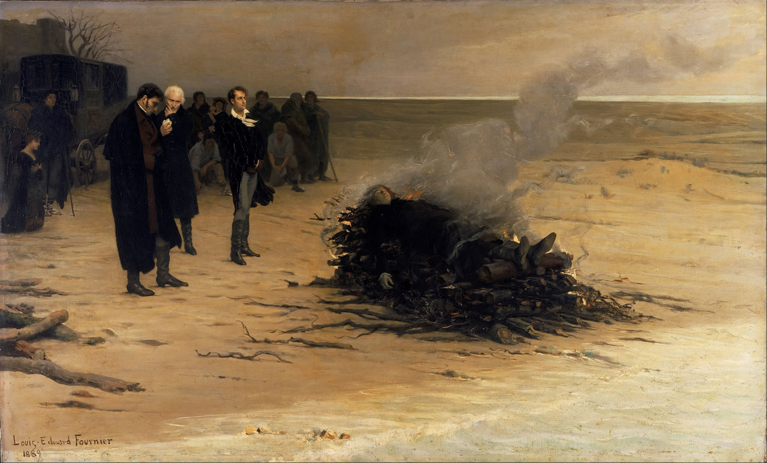 Louis Edouard Fournier - The Funeral of Shelley