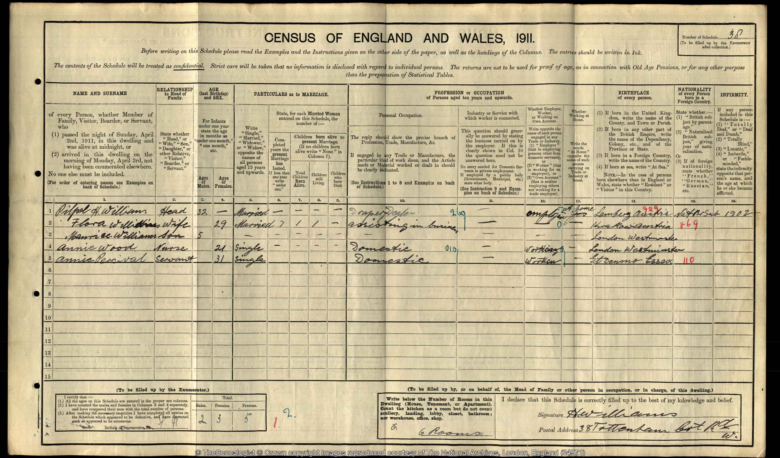 Another piece of the name puzzle, in the 1911 Census
