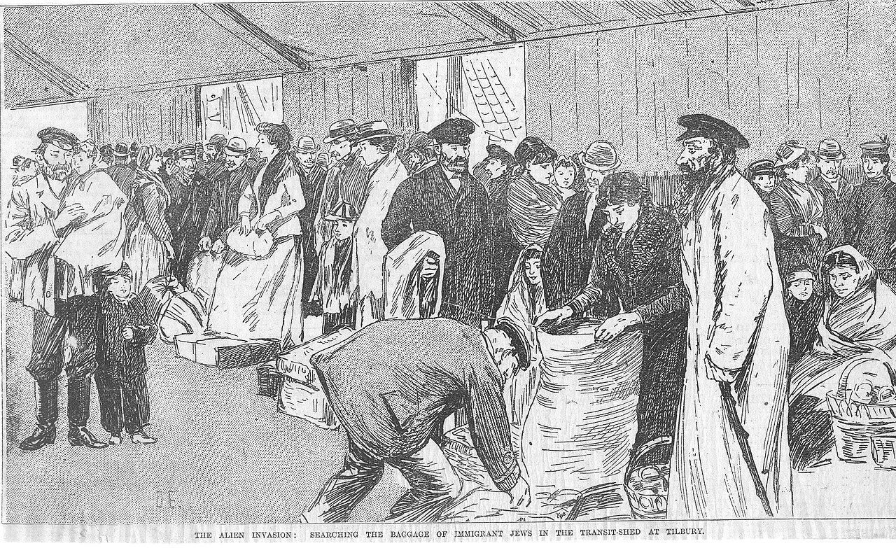 This picture of Jewish immigrants arriving in Tilbury c. 1891 is captioned 'The alien invasion', revealing that
		Britain's sometimes xenophobic concerns over asylum seekers are nothing new