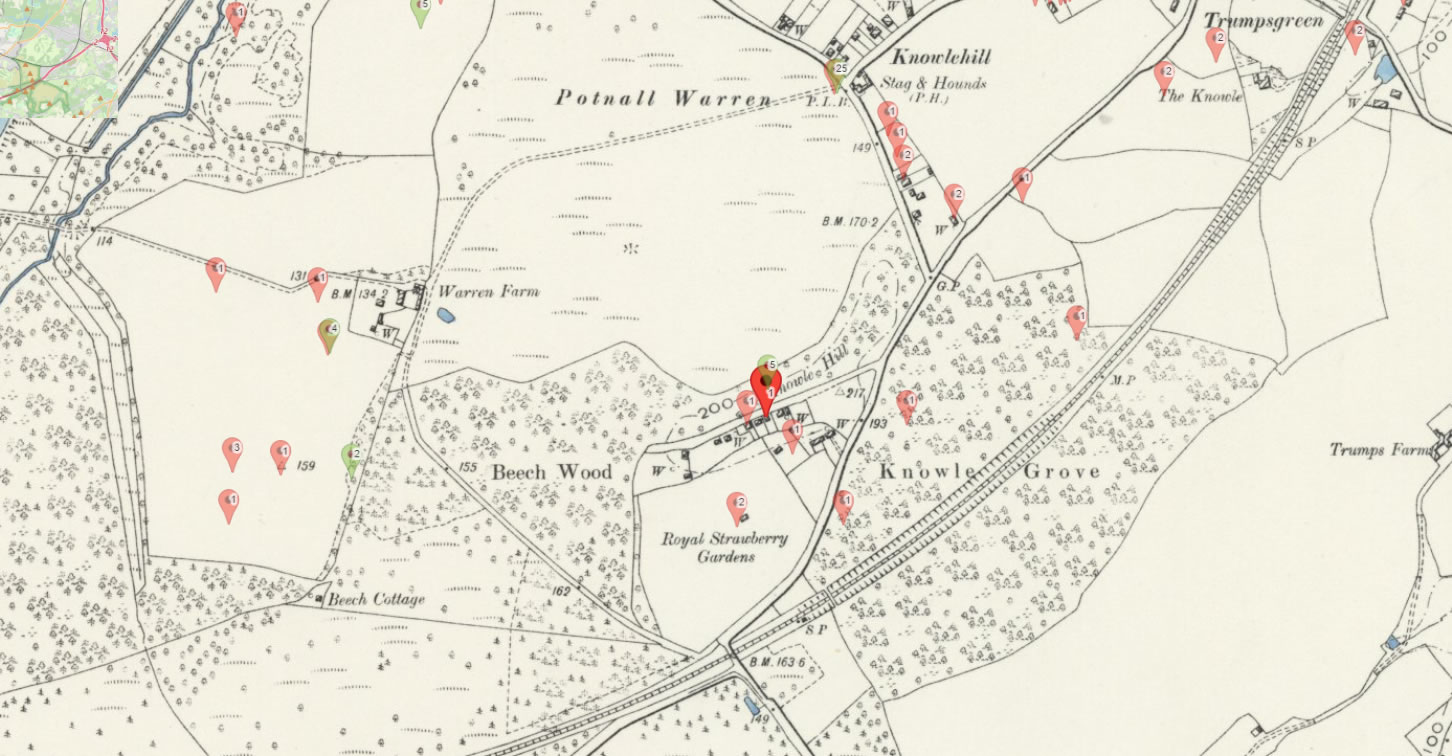 Properties from the 1939 Register on TheGenealogist are often identified on a map down to building location