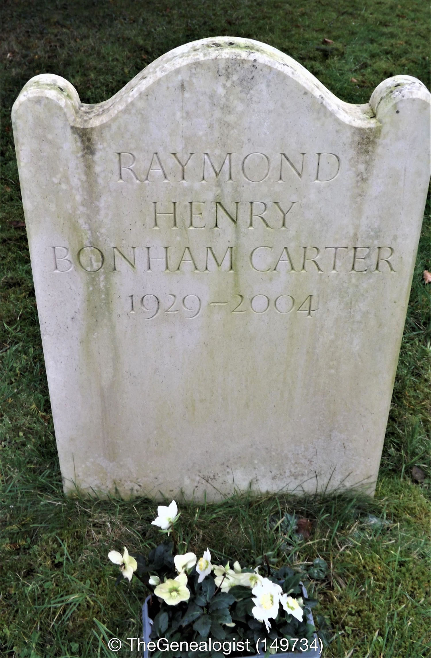 The headstone for Raymond Bonham Carter, the father of Helena, is one of those included in TheGenealogist's International Headstone Collection