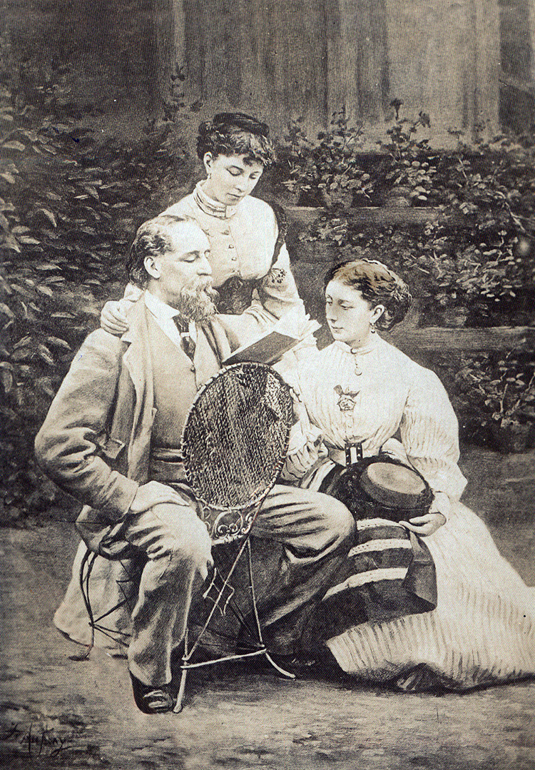 Charles Dickens Reading to his Daughters