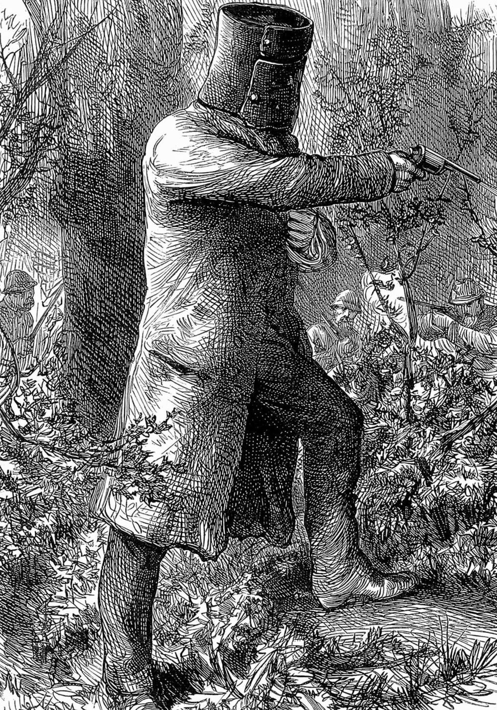 Ned Kelly in his armour from the Illustrated London News September 1880