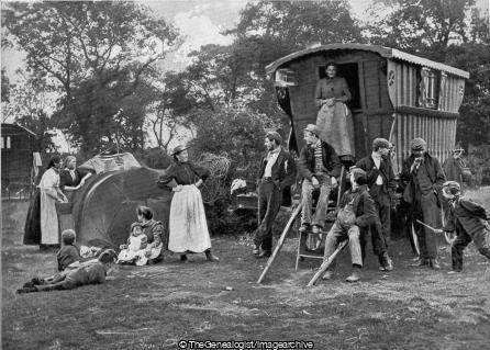 A Gipsy Encampment in Essex (Caravan, England, Essex, Gipsy, Tent)