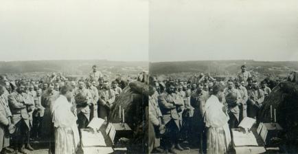 A Mass in the Allied Trenches on the Western Front (3d, French, priest, Religious Service, Soldiers, Trench, WW1)